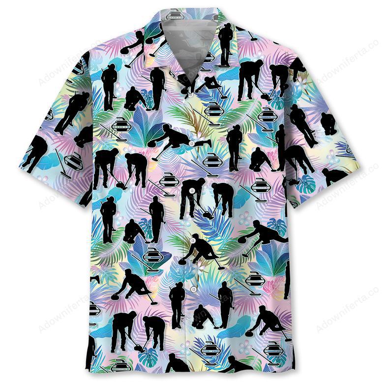 Curling Tropical Hawaiian Shirt