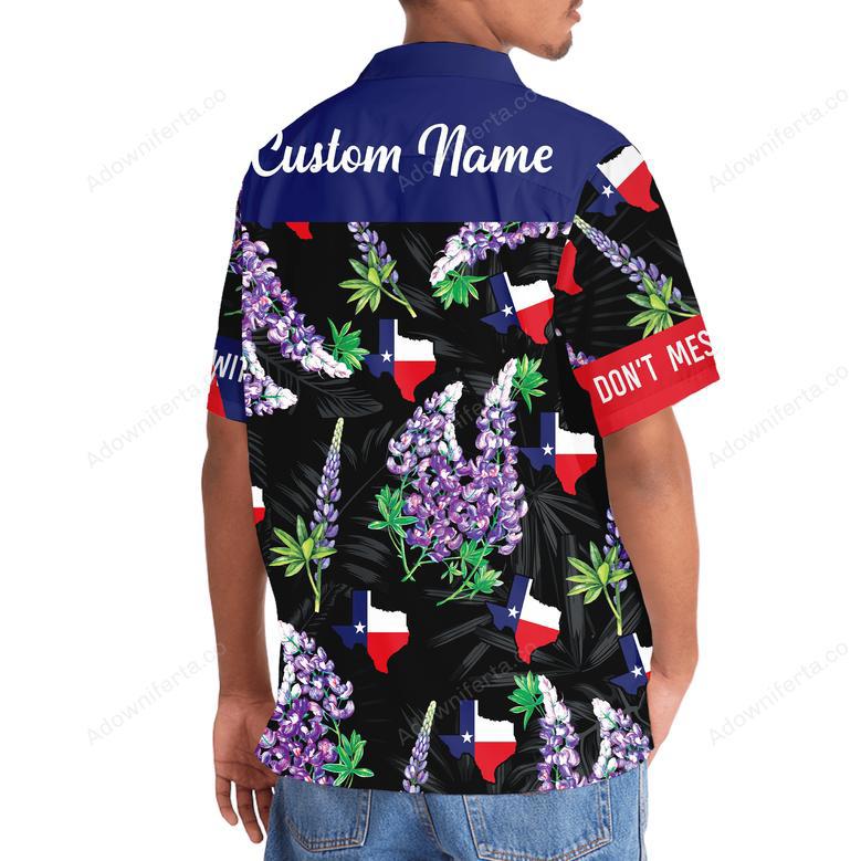 Custom Name Don't Mess With Texas Hawaiian Shirt