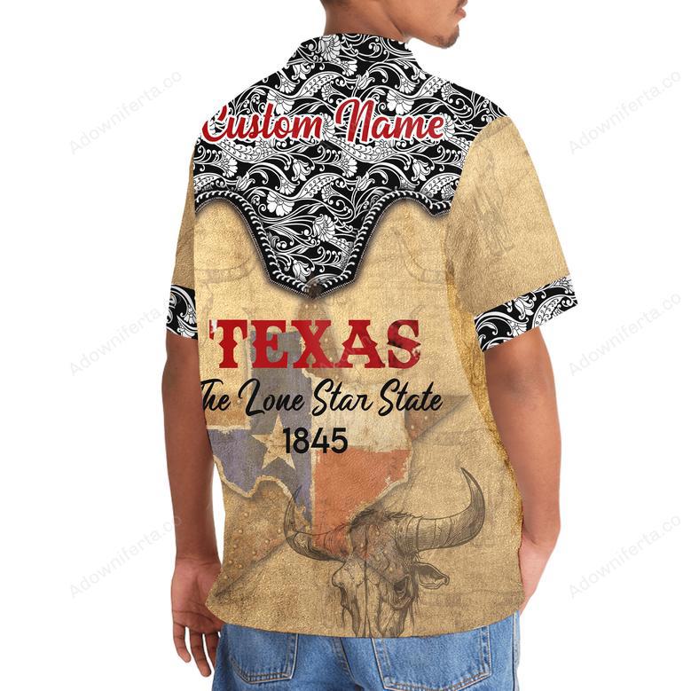 Custom Name Texas The Lone Star State Hawaiian Shirt