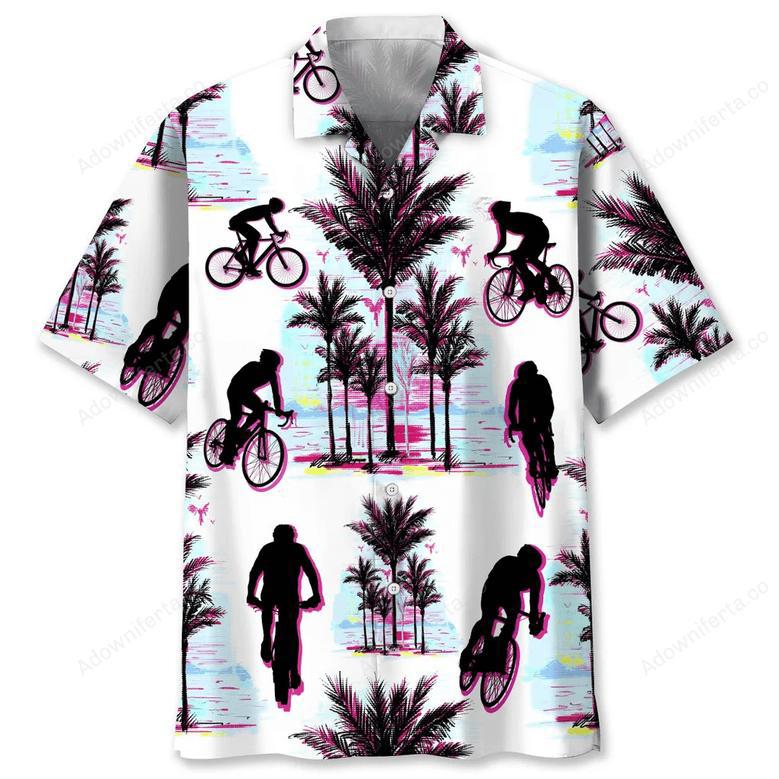 cycling abstract background hawaiian shirt