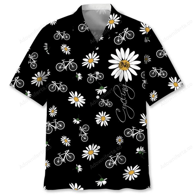 cycling daisy hawaiian shirt