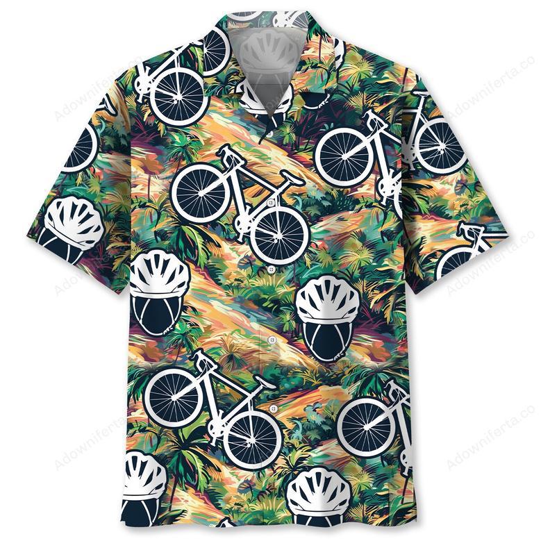 Cycling Tropical Terrain Hawaiian Shirt