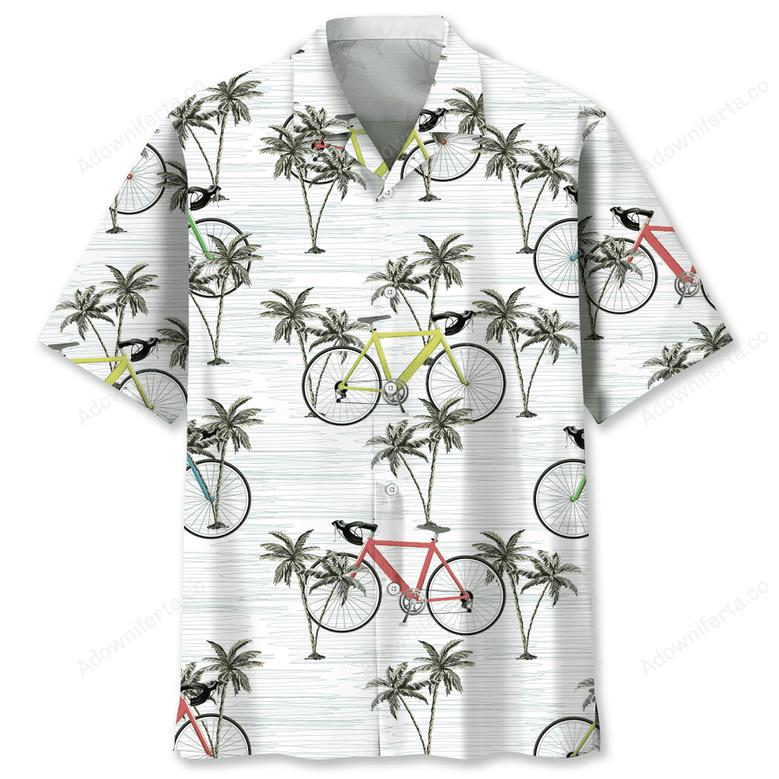 Cycling White Coconut Hawaiian Shirt