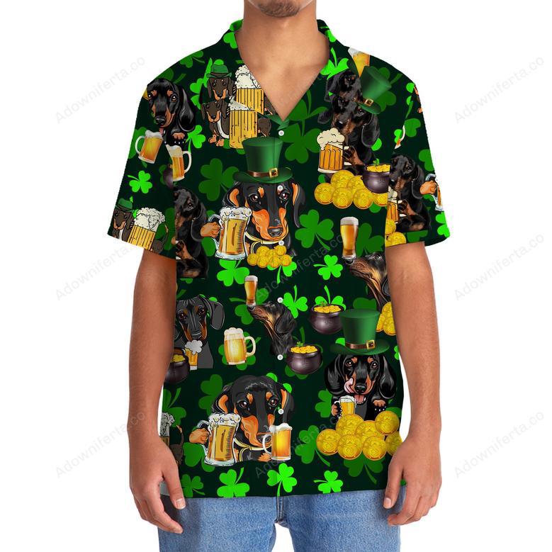 Dachshund Beer Irish St.Patrick Day Hawaiian Shirt