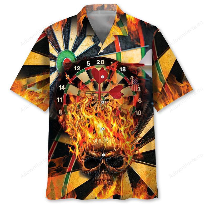 Darts Skull Hawaiian Shirt