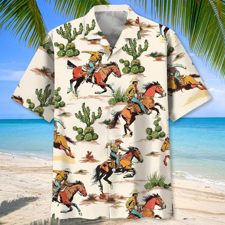 Desert Cowboy Bucking Hawaiian Shirt