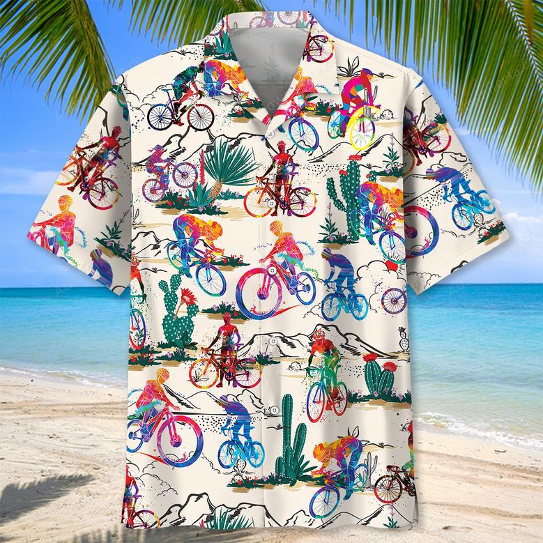 Desert Cycling Hawaiian Shirt