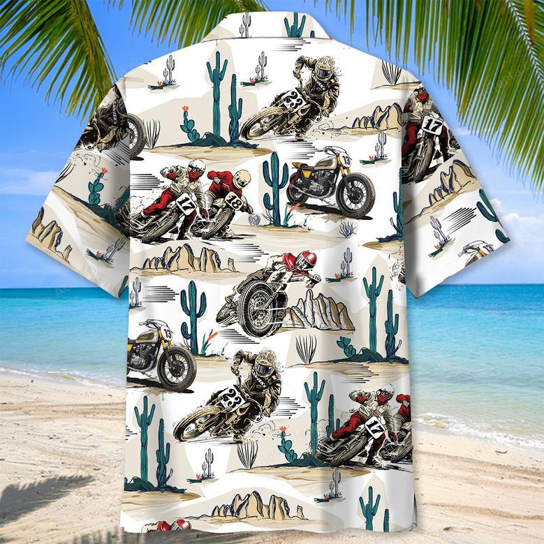 Desert Flat-Track Bike Racing Hawaiian Shirt