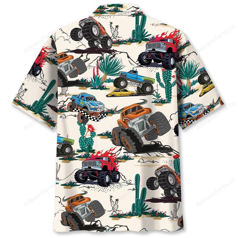 Desert Funny Monster Truck Hawaiian Shirt