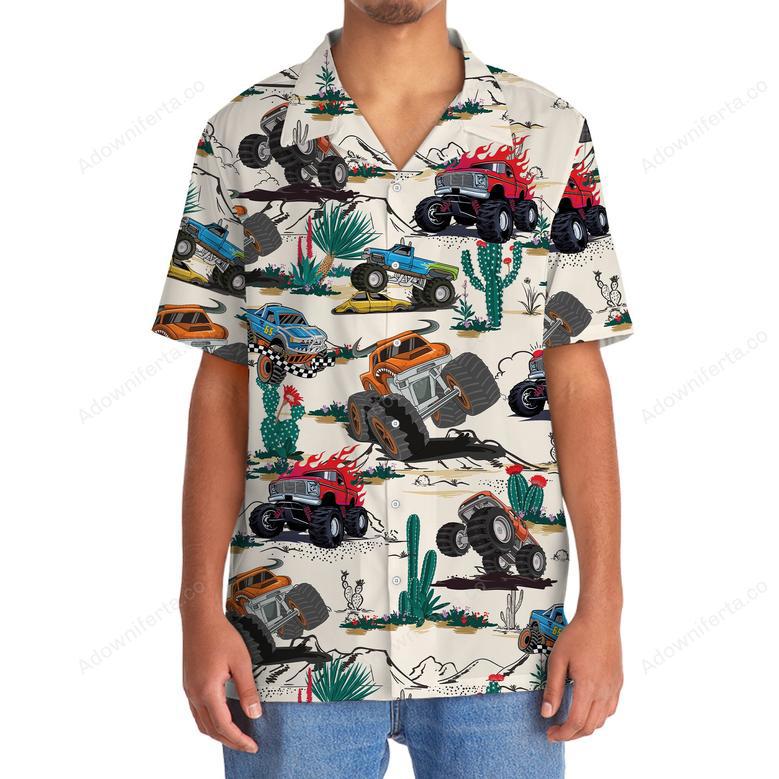 Desert Funny Monster Truck Hawaiian Shirt