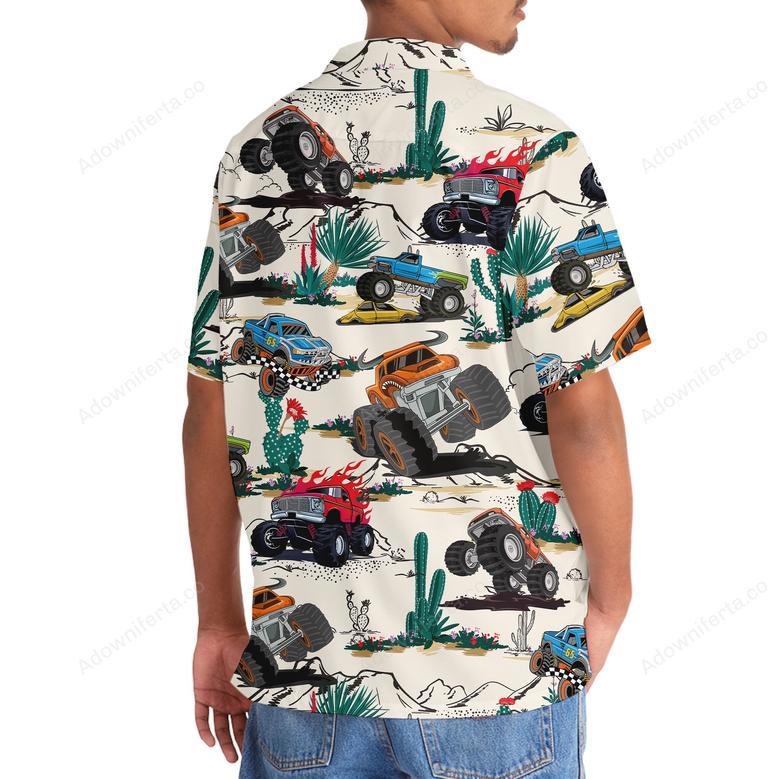 Desert Funny Monster Truck Hawaiian Shirt