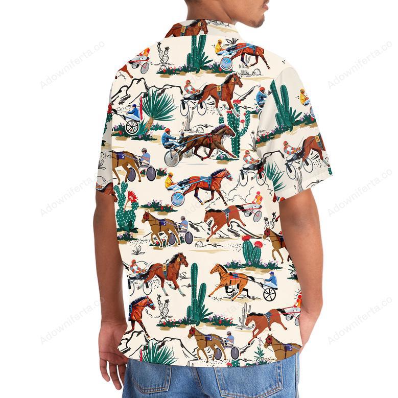 Desert Horse Harness Racing Hawaiian Shirt