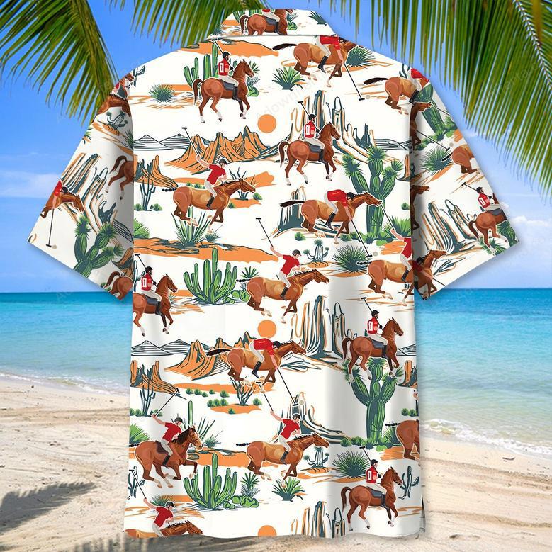 Desert Horse Polo Sport Hawaiian Shirt