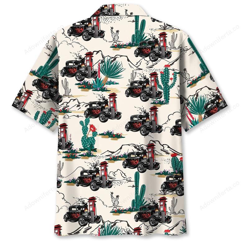 Desert Hot Rod Racing Route 66 Hawaiian Shirt