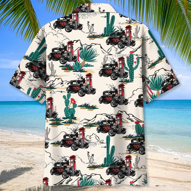 Desert Hot Rod Racing Route 66 Hawaiian Shirt