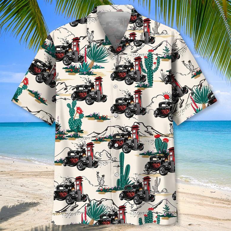 Desert Hot Rod Racing Route 66 Hawaiian Shirt