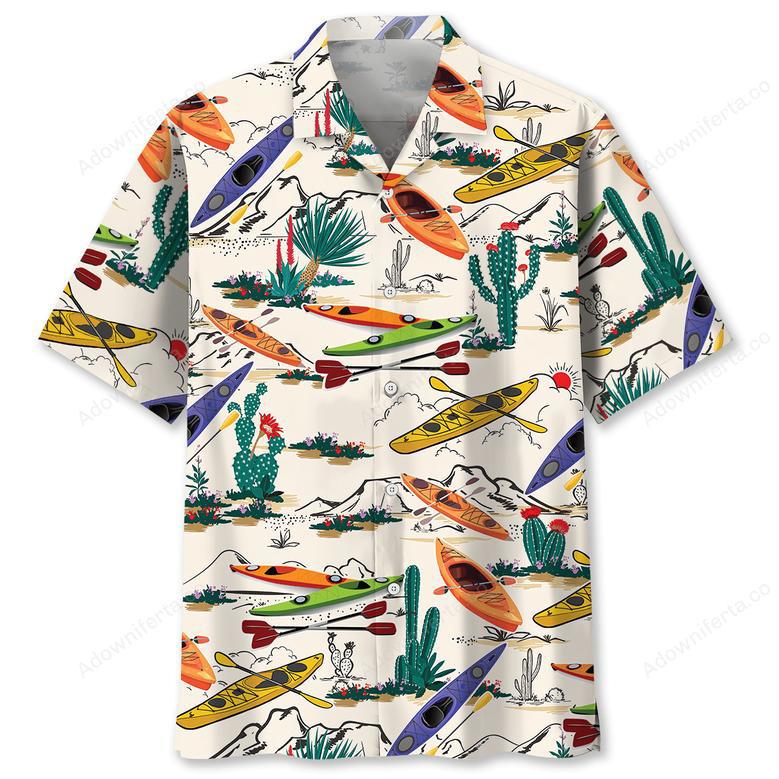 Desert Kayaking Hawaiian Shirt