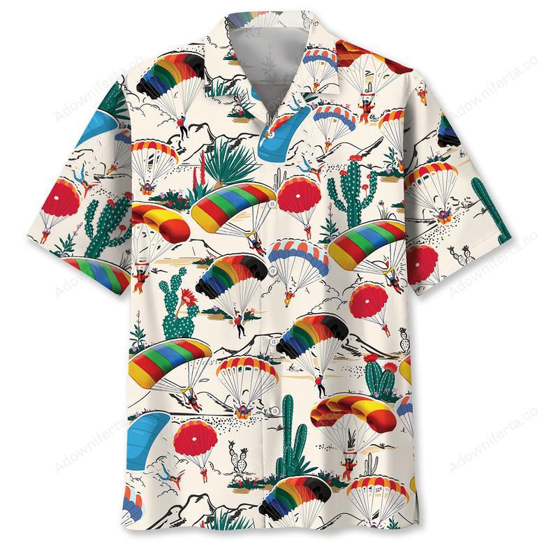 Desert Sky Diving Hawaiian Shirt