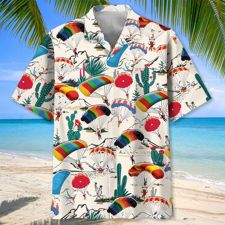 Desert Sky Diving Hawaiian Shirt