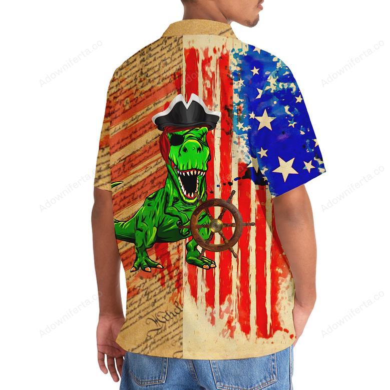 Dinosaur Pirate Hawaiian Shirt