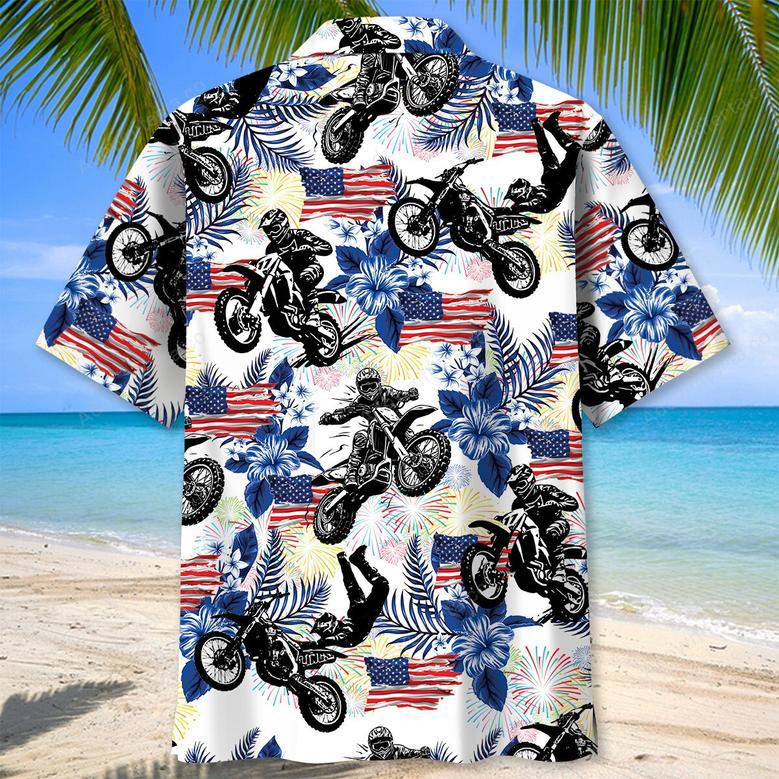 Dirt Bike USA Hawaiian Shirt