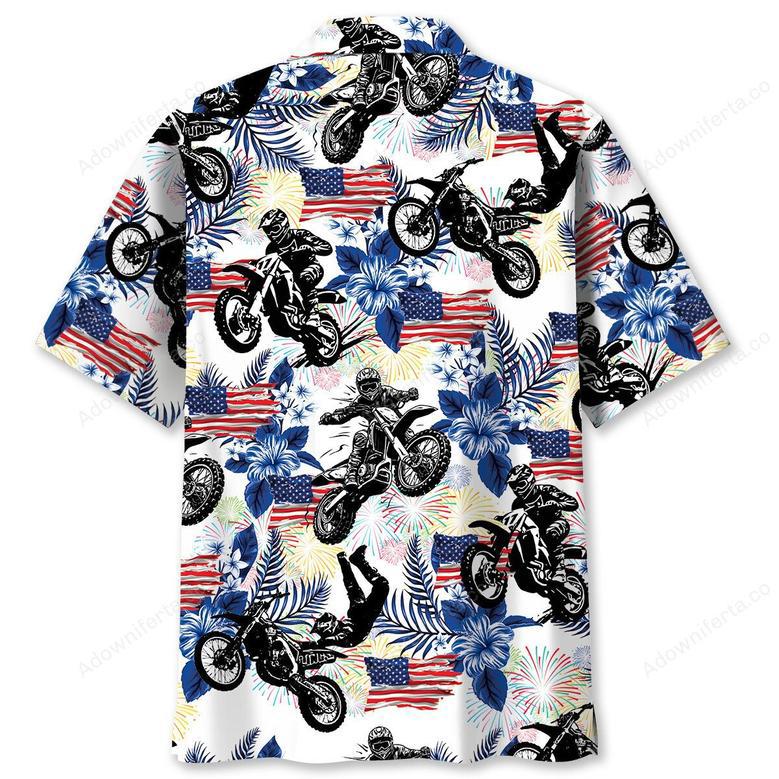 Dirt Bike USA Hawaiian Shirt