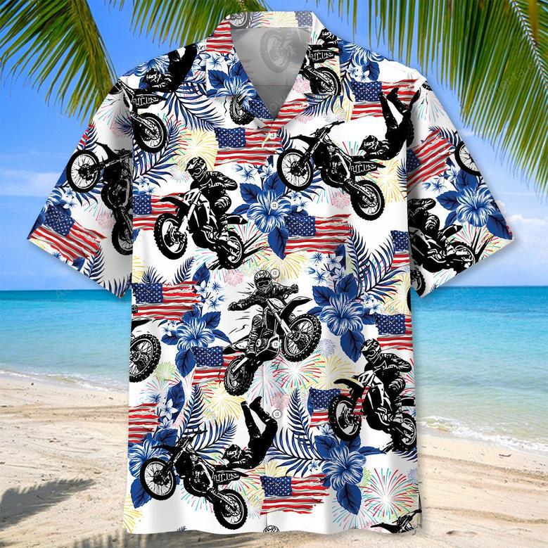 Dirt Bike USA Hawaiian Shirt