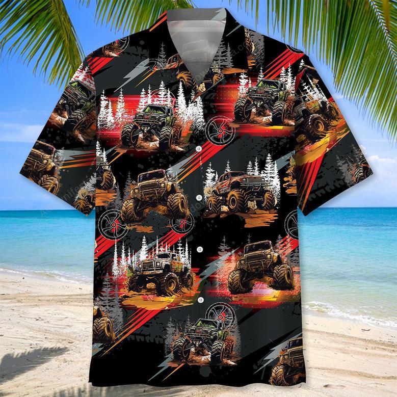 Dirt Monster Truck Hawaiian Shirt