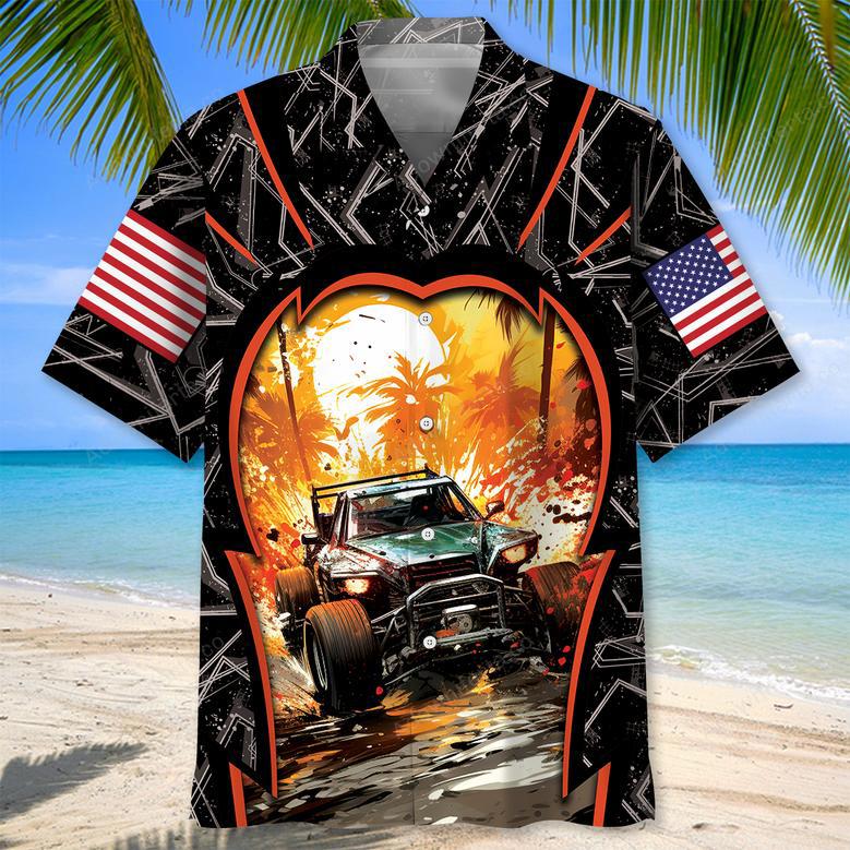 Dirt Track Quarter Midget Car Racing Hawaiian Shirt