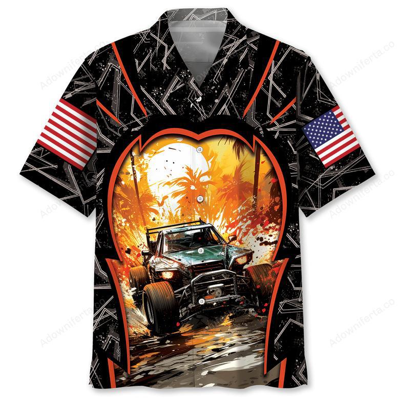 Dirt Track Quarter Midget Car Racing Hawaiian Shirt