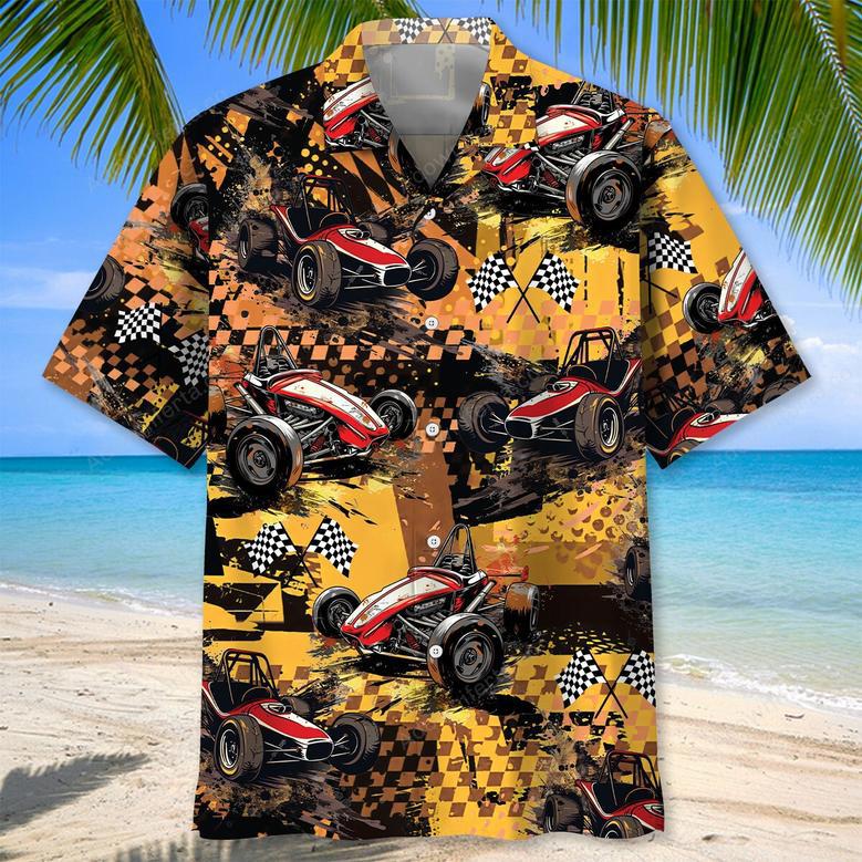 Dirt Track Racing Hawaiian Shirt