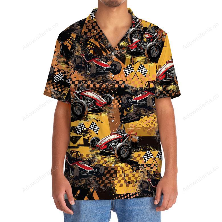 Dirt Track Racing Hawaiian Shirt