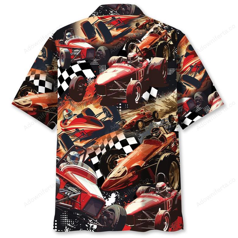 Dirt Track Racing Sprint Car Hawaiian Shirt