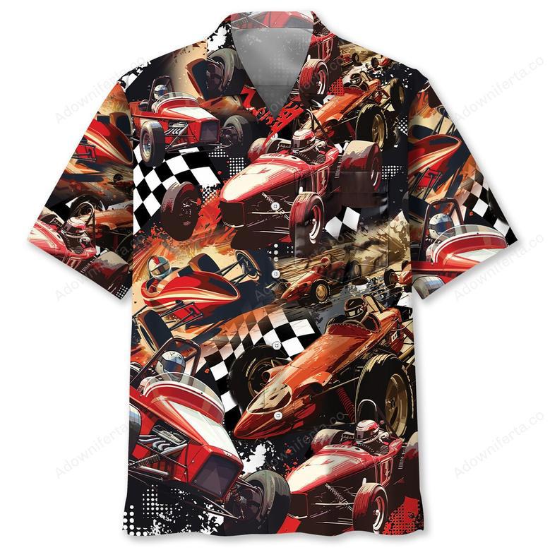 Dirt Track Racing Sprint Car Hawaiian Shirt