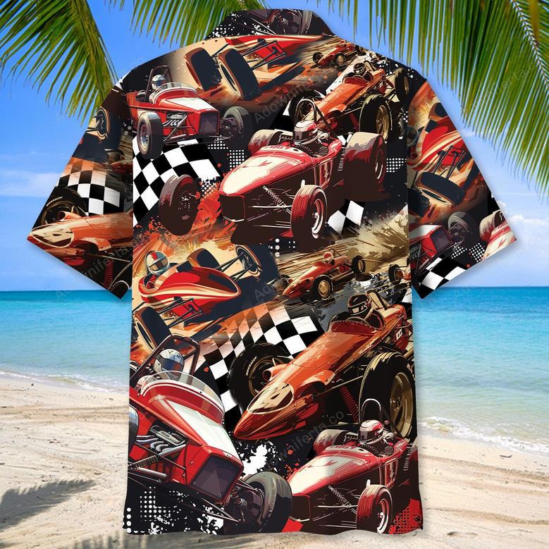 Dirt Track Racing Sprint Car Hawaiian Shirt