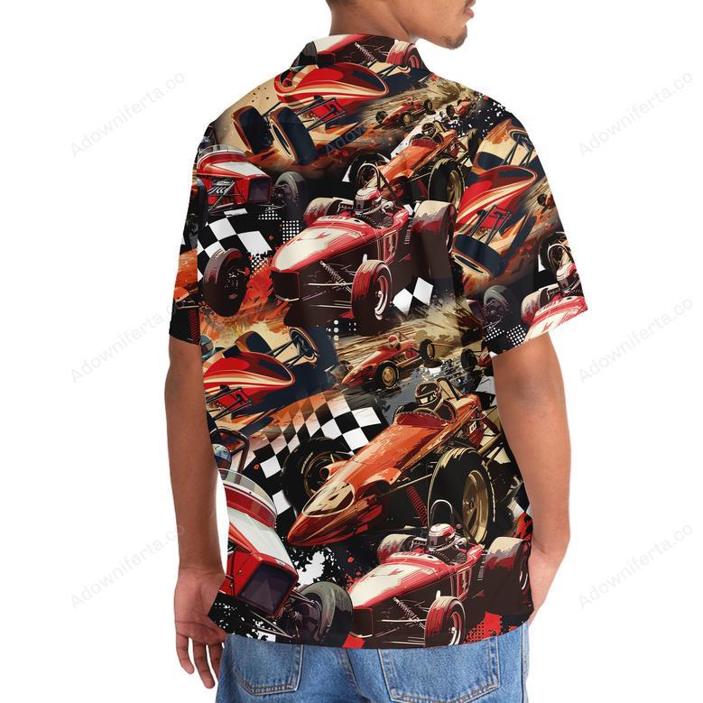 Dirt Track Racing Sprint Car Hawaiian Shirt