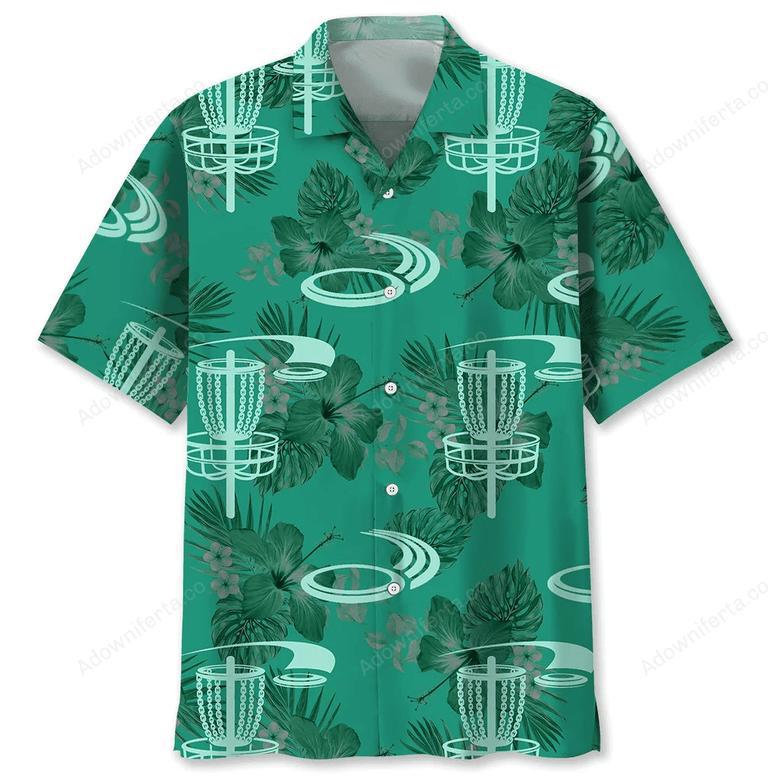 Disc Golf Kelly Green Hawaiian Shirt