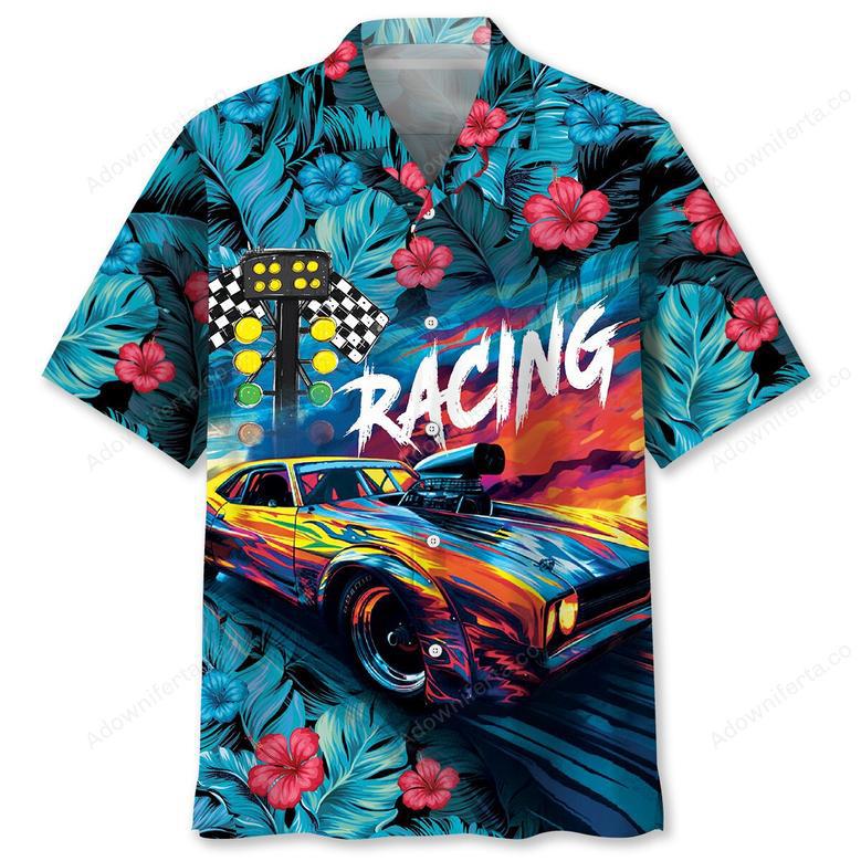 Drag Racing Tropical Hawaiian Shirt