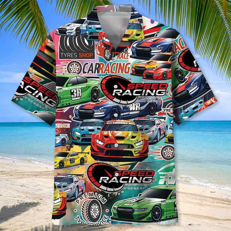 Drift Car Racing Hawaiian Shirt