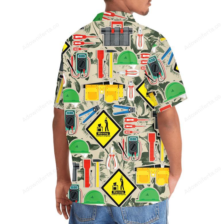 Electrician Tool Set Pattern Hawaiian Shirt