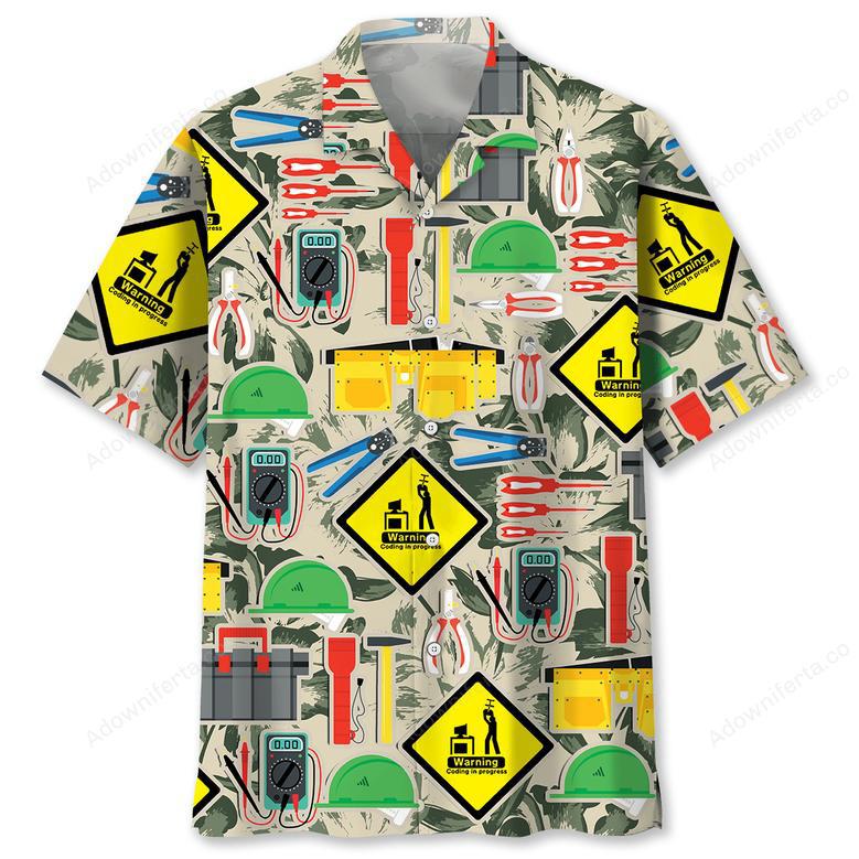 Electrician Tool Set Pattern Hawaiian Shirt