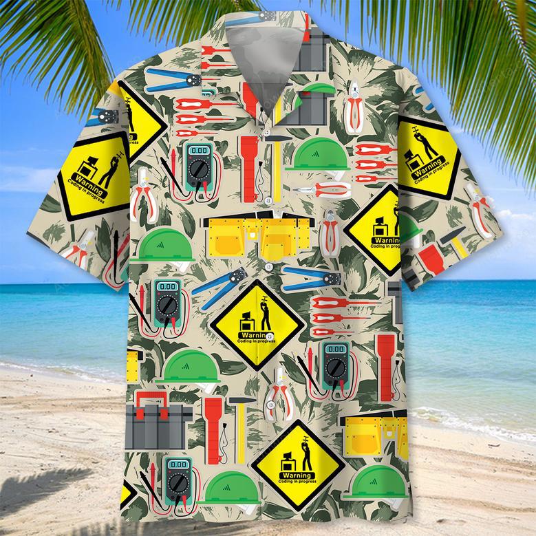 Electrician Tool Set Pattern Hawaiian Shirt