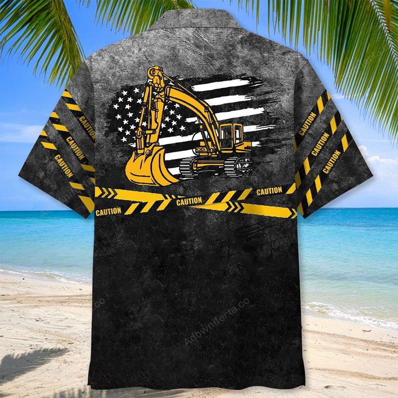 Excavator Safety Hawaiian Shirt