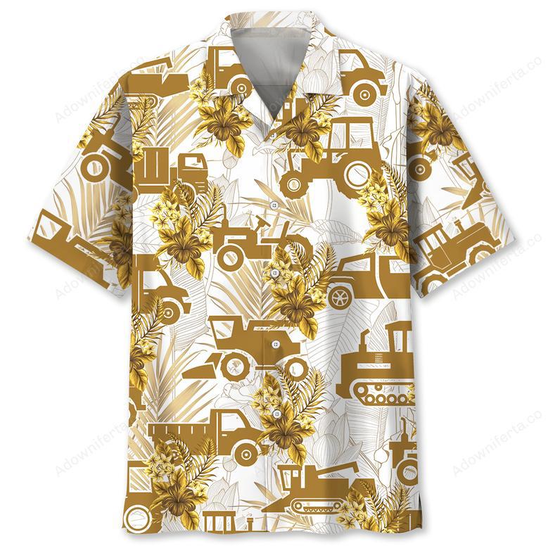 Farmer Vehicles Tropical Hawaiian Shirt