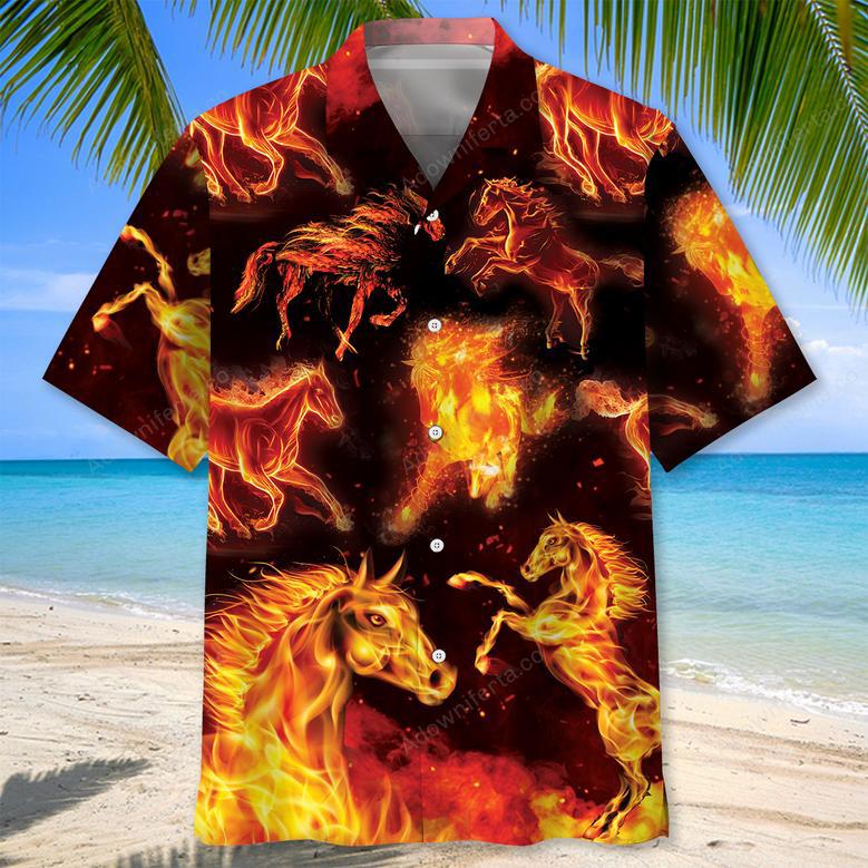 Fire Horse Hawaiian Shirt