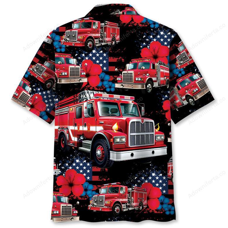 Fire Truck American Hawaiian Shirt