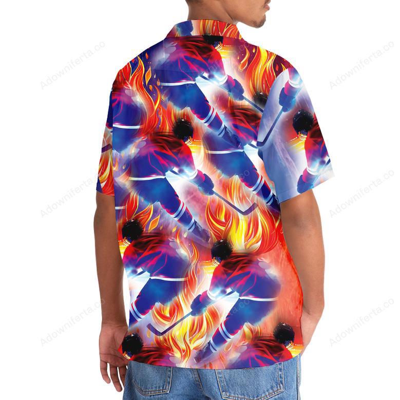 Fire USA Hockey Hawaiian Shirt