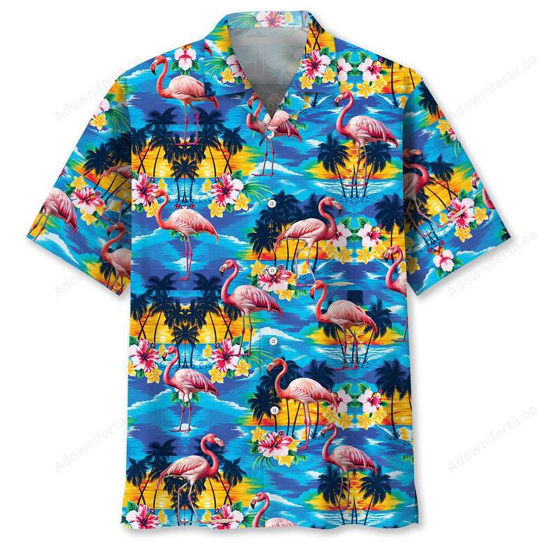 Flamingo Beach Hawaiian Shirt