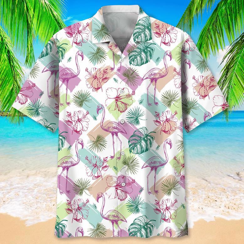 Flamingo Color Hawaiian Shirt