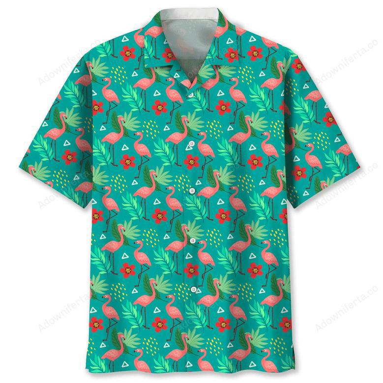 Flamingo Flower Hawaiian Shirt